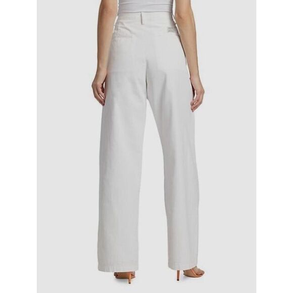 Denimist Women's White Wide Leg Relaxed Blair Double Pleated Pant Size 32 NWOT - Picture 2 of 14